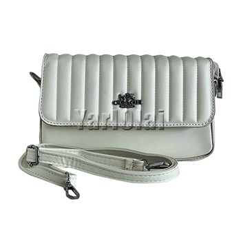 Canvas Women Side Bag - White